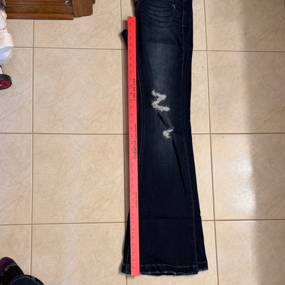 KanCan Women's Dark Blue Flare Jeans - Picture 7 of 8